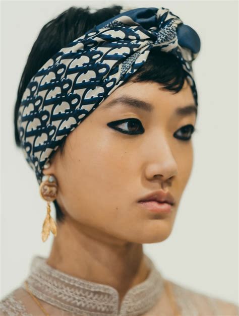 dior head scarf.